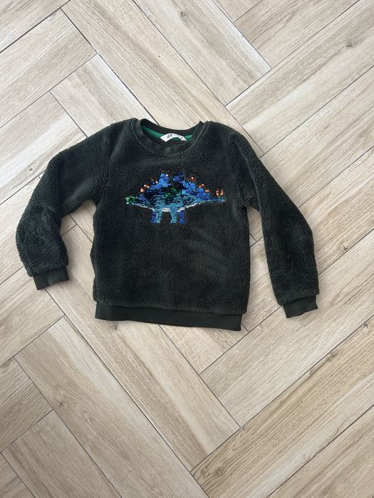 Bluza z cekinami z dinozaurem