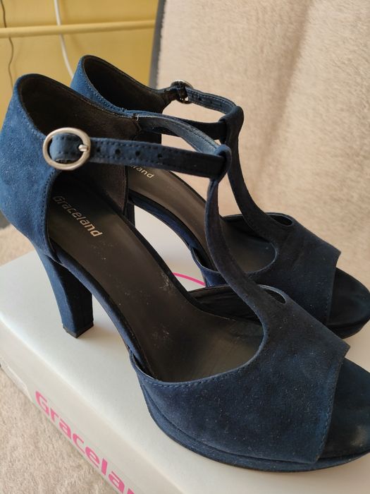 Buty damskie granatowe