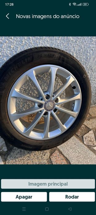 Vendo jantes equipadas com pneus Michelin quase novos 205/55/R17