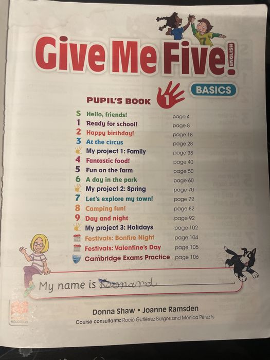 Give me five basics 1 pupil’s book