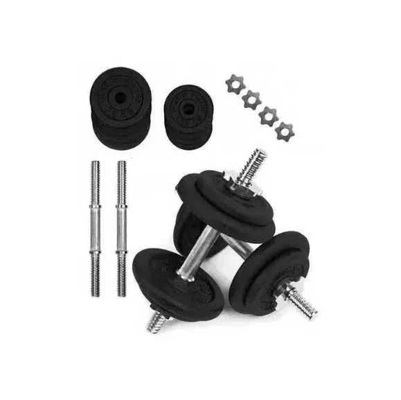 HANTLE ŻELIWNE 2x10kg gryf Talerze zestaw 20kg