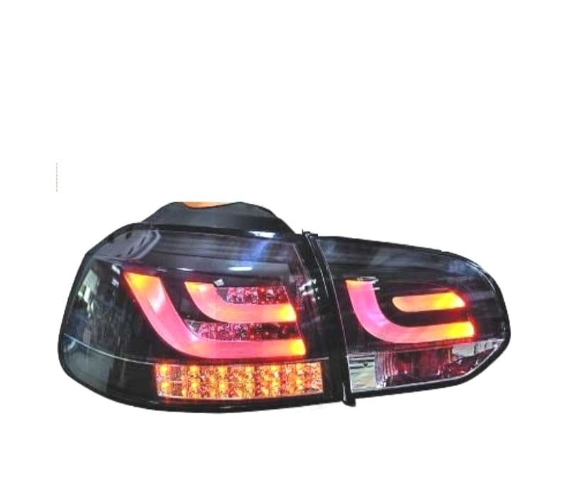 FARÓIS VOLKSWAGEN VW GOLF 6 08-12 LED FUNDO PRETO CROMADO