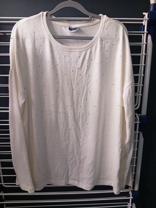 Biały sweterek L