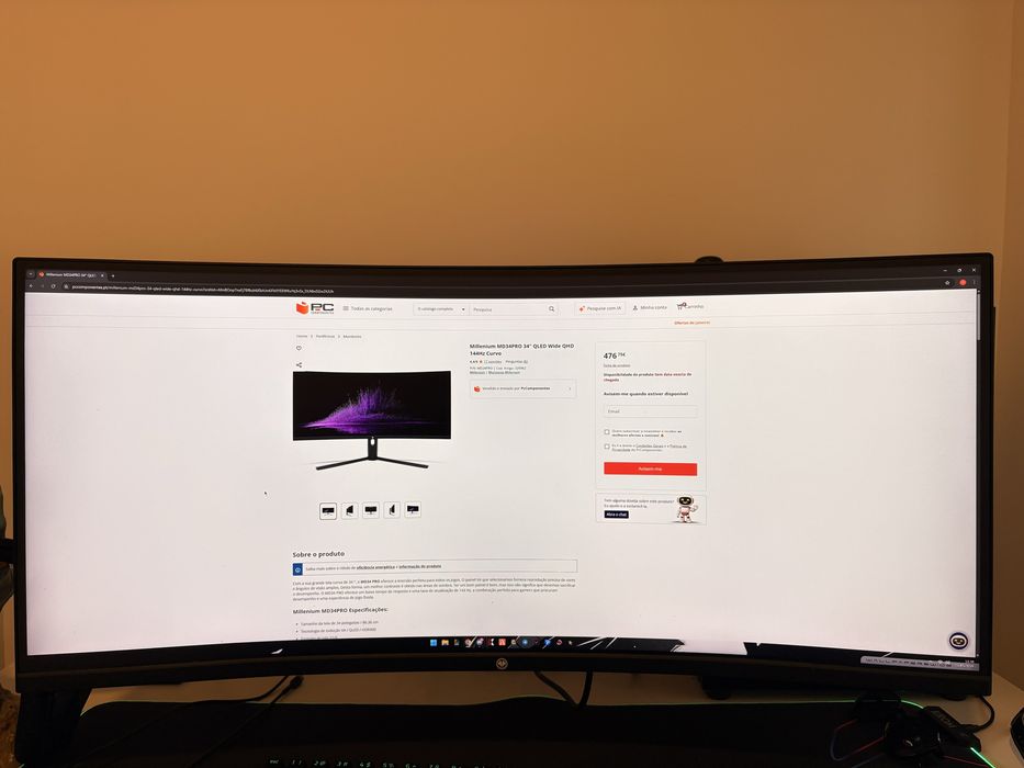 Monitor UltraWide Millenium 34"