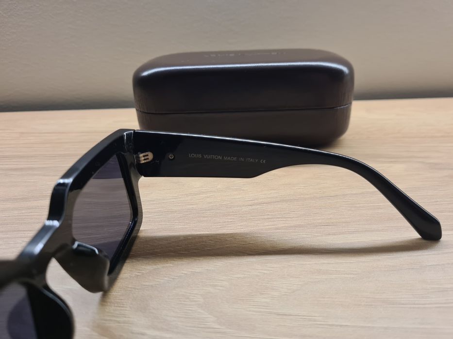 Nowe Damskie Okulary Przeciwsłoneczne UV400 Czarne Louis Vuitton Etui