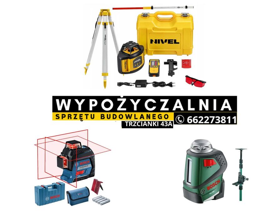 Wynajem wypożyczenie laser, niwelator laserowy