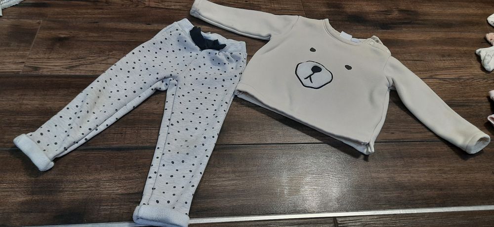 Komplet Zara 98 miś kokardka zestaw