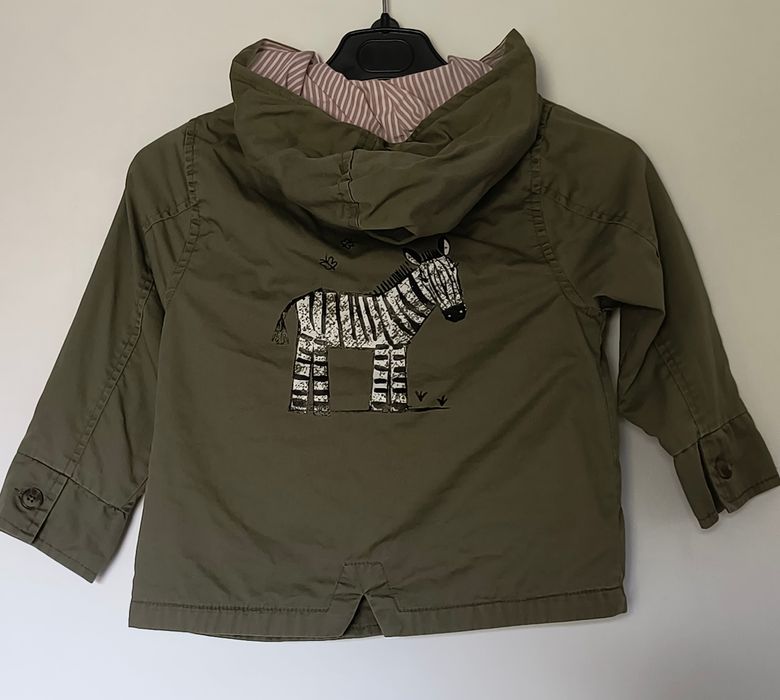 Parka dziewczęca Zara Girl 98 zebra khaki