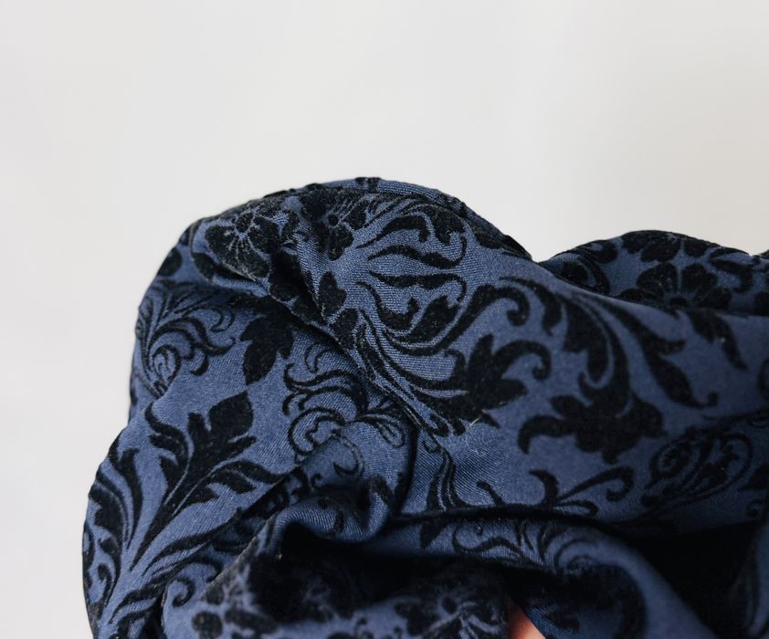 Granatowa spódnica w barokowy wzór 5XL 50