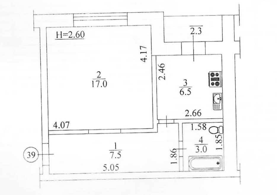 1-кімнатна квартира за адресою (площа 36,3 м²) - Atlanta.ua - фото 11