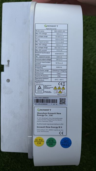 Inversor Hibrido Solar Growatt MIN 4200 TL-XH