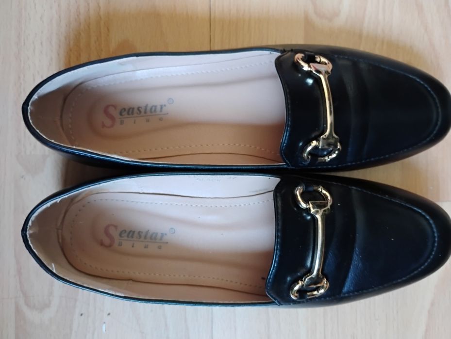 Buty damskie mokasyny kolor czarny rozmiar 37