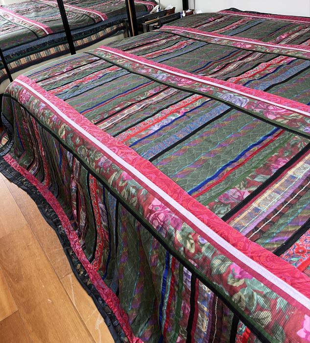 Colcha patchwork cama de casal