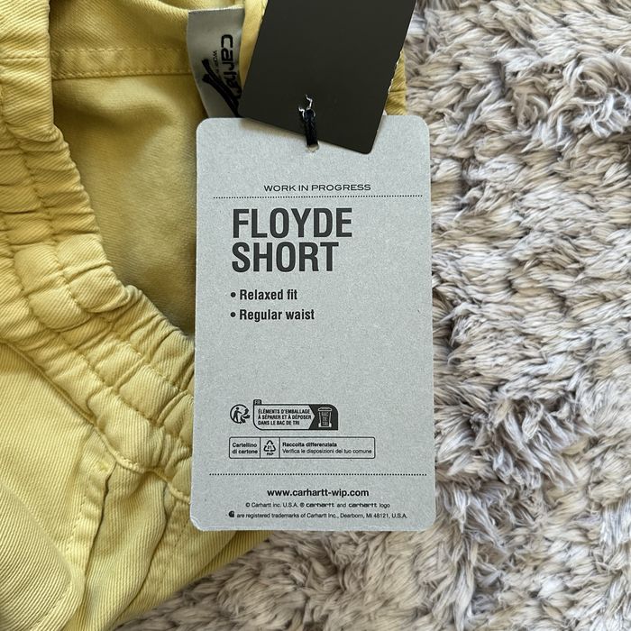 Calções Carhartt WIP Floyde em Amarelo - NOVOS Tamanho S