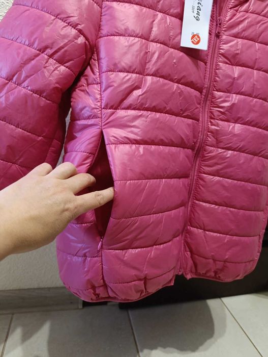 Куртка жіноча рожева з капюшоном р. 2XL