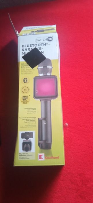 Mikrofon karaoke bezprzewodowy z bluetooth i efektem pogłosu