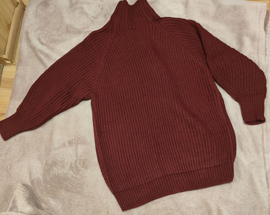 Gruby ciepły sweter z golfem L / 40