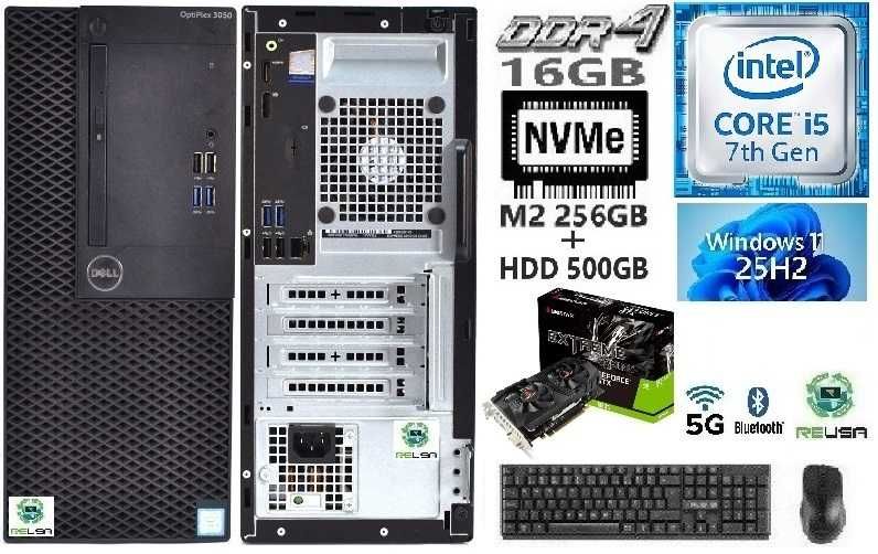 Pç Dell LowGamer 7ªG| i5 ou i7 | 16G/32G |NVMe256+HDD500|GTX1050-4G|5G+BT|W11