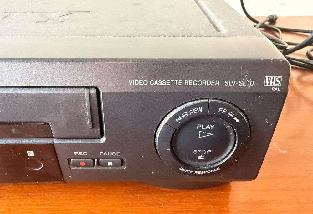 Leitor VHS Sony com instruções