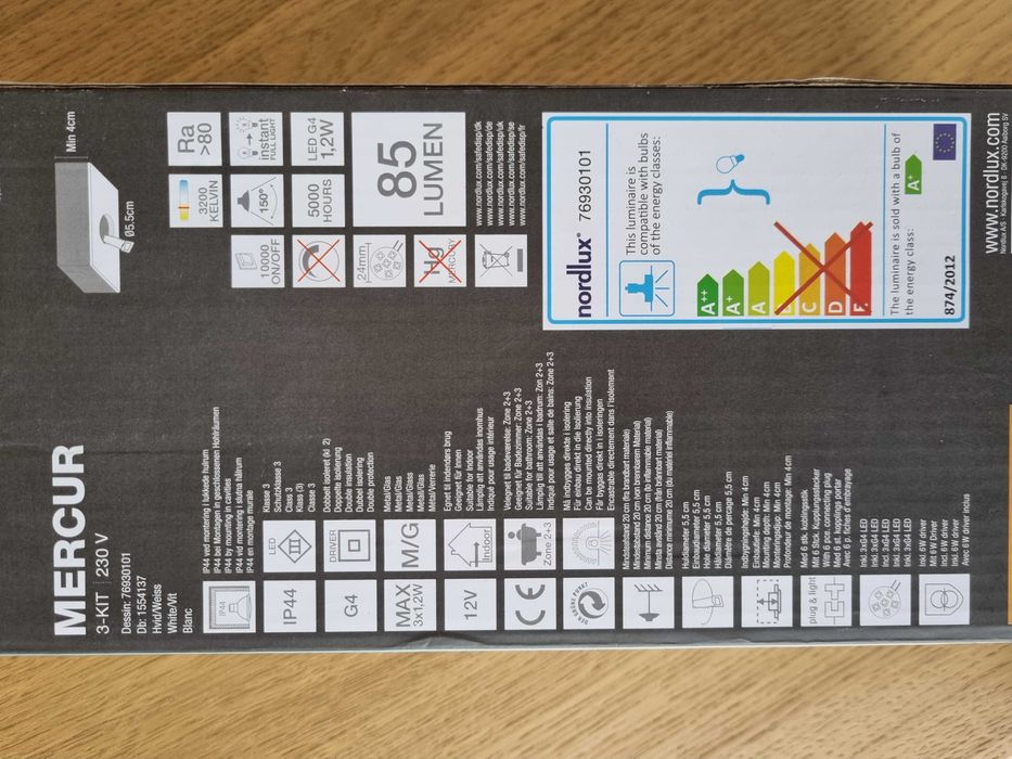 Nordlux Mercur Led 3-kit zestaw LED plus oprawy z zasilaczem 230V