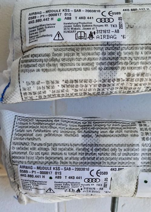 Poduszka fotela , airbag  Audi A6C8