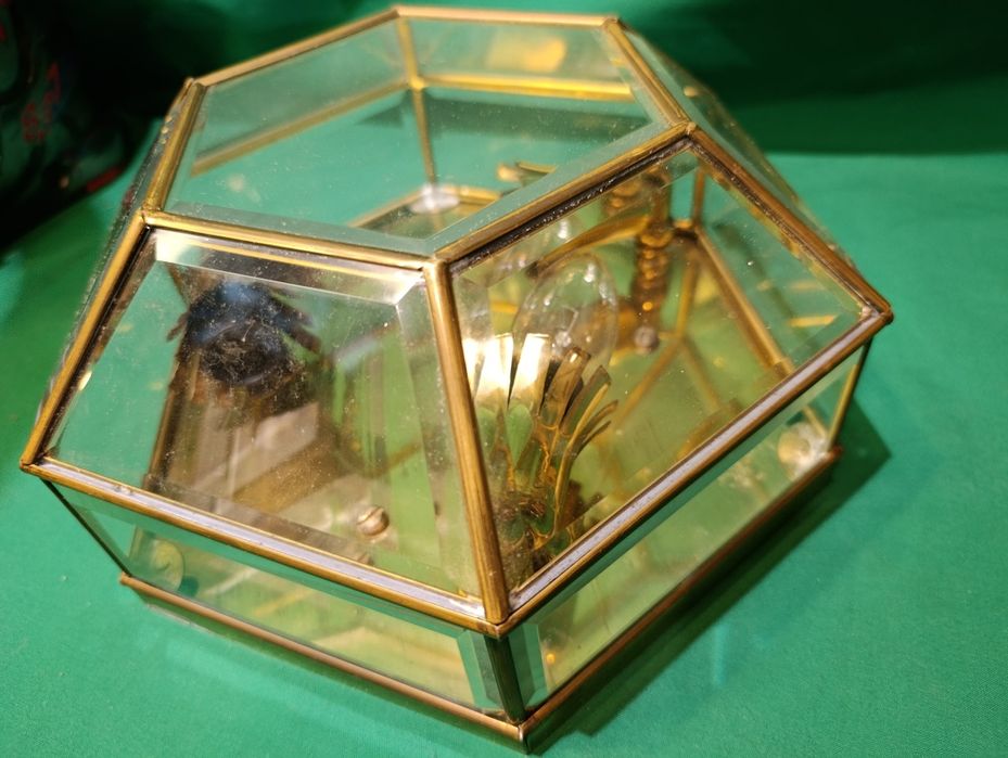 Lampa kinkiet plafon mosiężne  lata 70 vintage retro stylowe stare sta