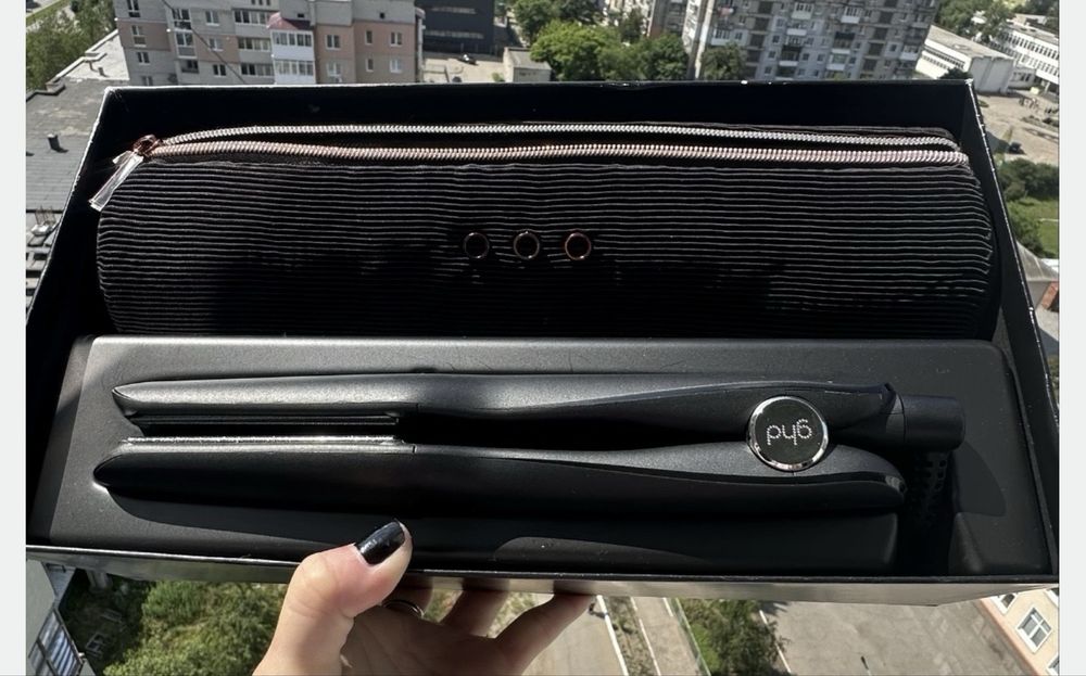 Ghd max Великобританія  лімітка подарочний набір утюжок з широкими пластинами праска для волосся з чехлом та щіткою для волосся