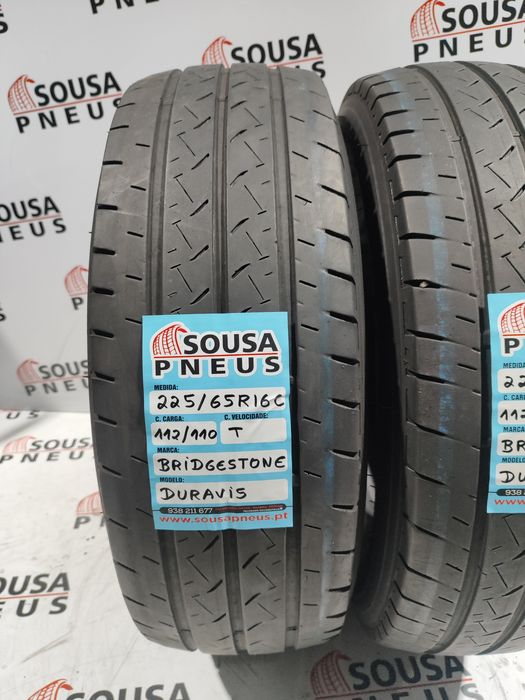 2 pneus semi novos 225-65R16C Bridgestone - Oferta dos Portes