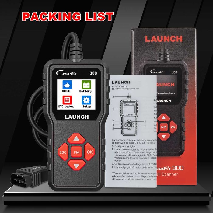 Launch Creader 300 Pełna diagnostyka obd2 Skaner diagnostyczny
