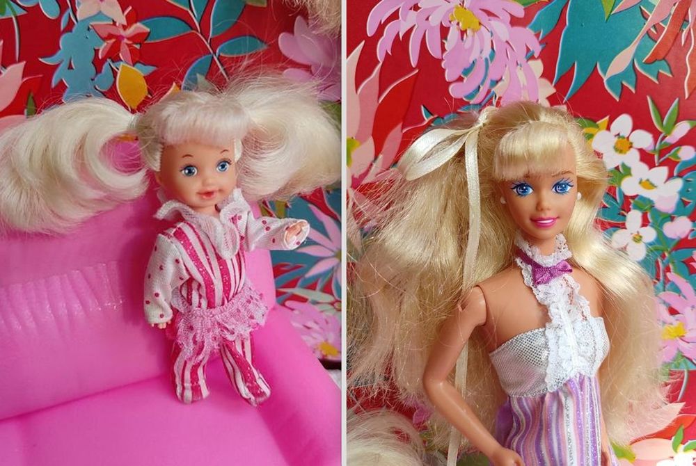 Strollin' Fan Barbie and Kelly Playset Mattel, 1995