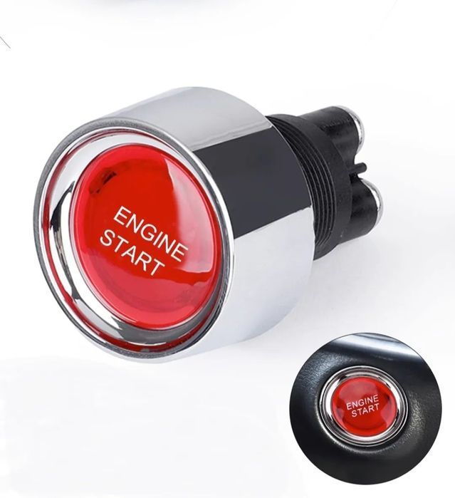 Botão Start Stop Ignição Universal - Vermelho