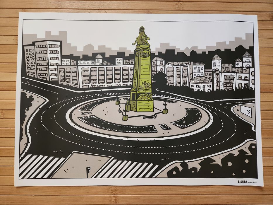 Desenho da Praça do Marquês de Pombal