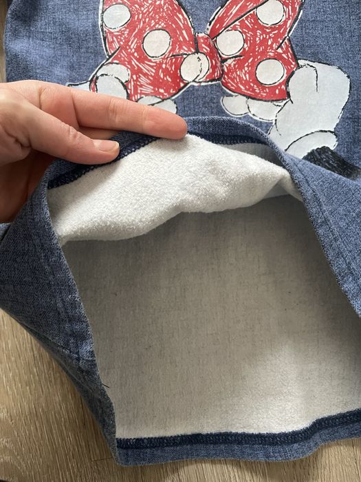 Komplet zestaw 110-116 dwie długie bluzy dziewczęce myszka minnie