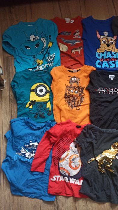 Bluzki z długim rękawem, koszulki 116, cekiny