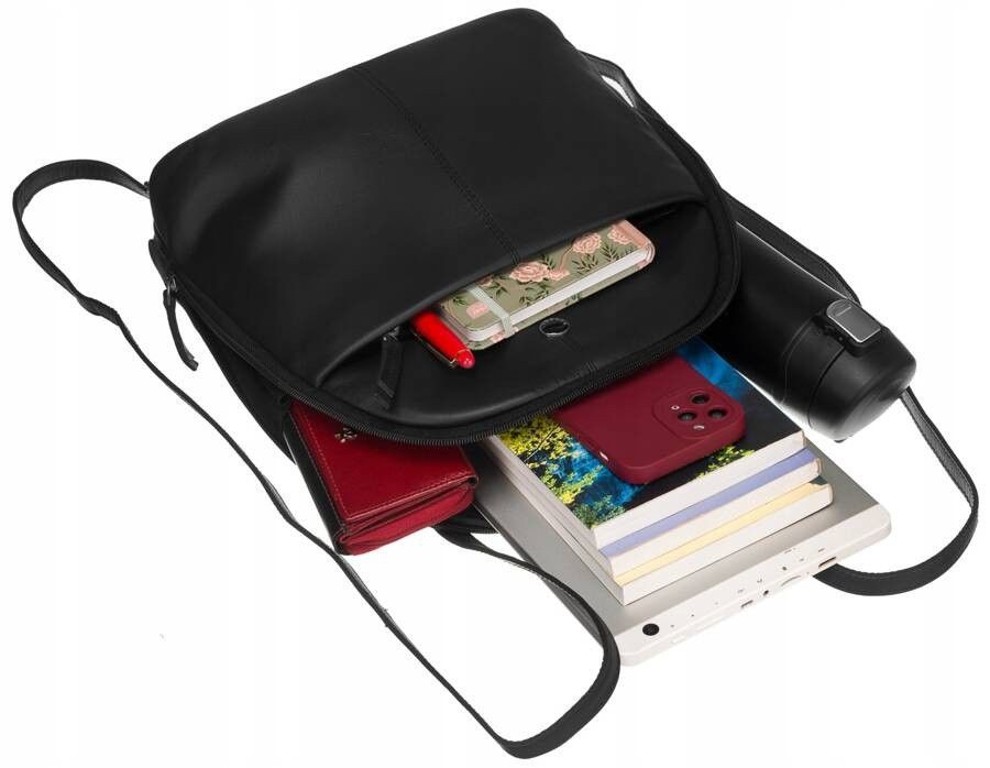 elegancki plecak damski ze skóry naturalnej - peterson