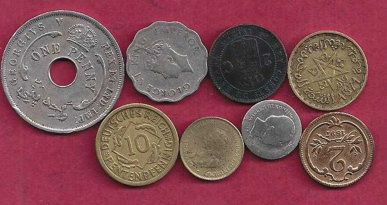 LOTE   8   MOEDAS  Diversas Antigas  Muito Interessantes