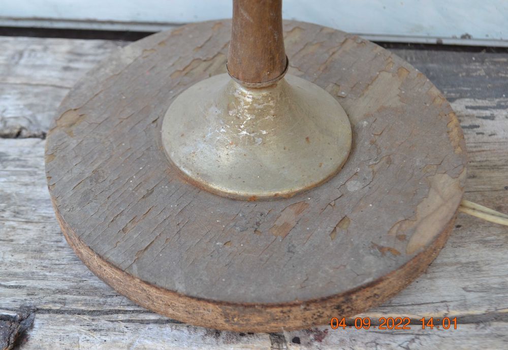 Настольная лампа с абажуром. Торшер, светильник. СССР. 53 см. Вес 2 кг