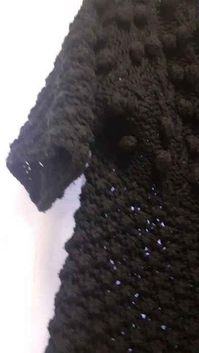 Casaco colete trabalhado preto