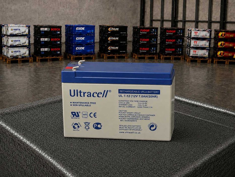 Акумулятор батарея для ДБЖ Ultracell UL7-12F2 12V 7Ah AGM, 4040849420474