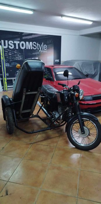 Jawa Ts350 com SIDE car