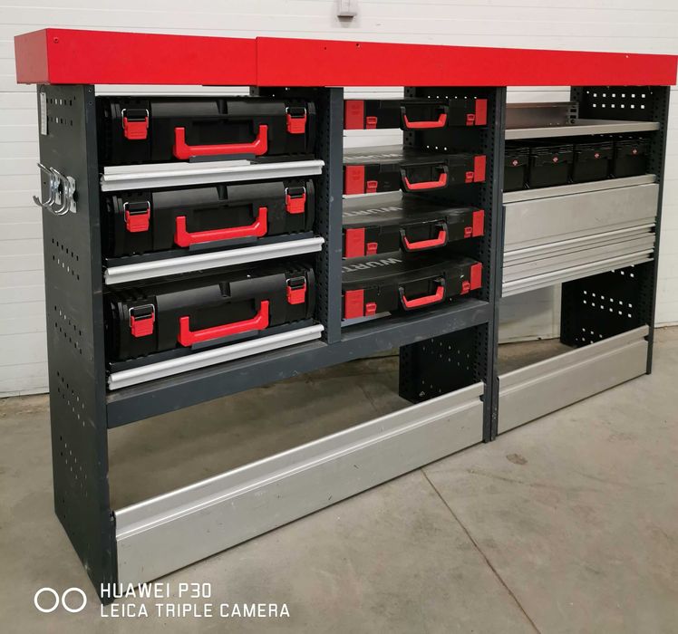 Regał zabudowa serwisowa walizki WURTH Vito Vivaro Trafic Custom