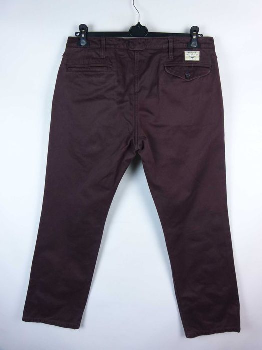 Paul Smith spodnie chinosy bawełna burgund / 34