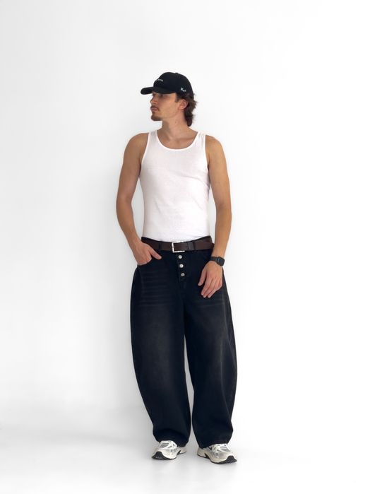 Джинси чоловічі широкі baggy/barrel/balloon jeans, штани баггі | Джинсы багги мужские широкие Джынсы беги стиль 90 х реп ск8 rap sk8 y2k | Розмір L