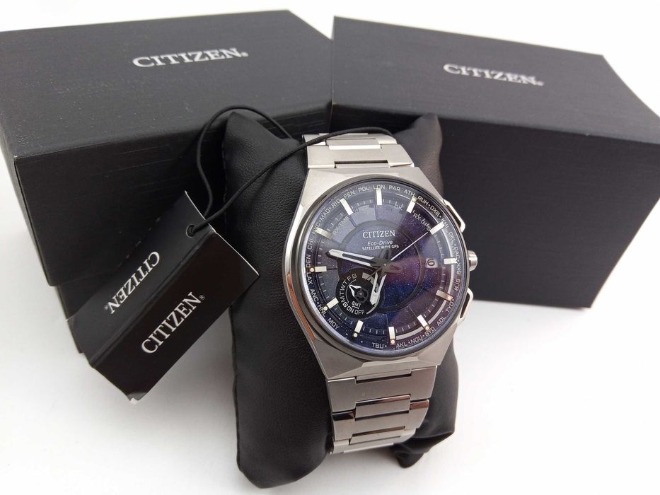 Citizen Attesa CC3097-52L GPS, Eco-Drive титан вечник сапфир, антиблик