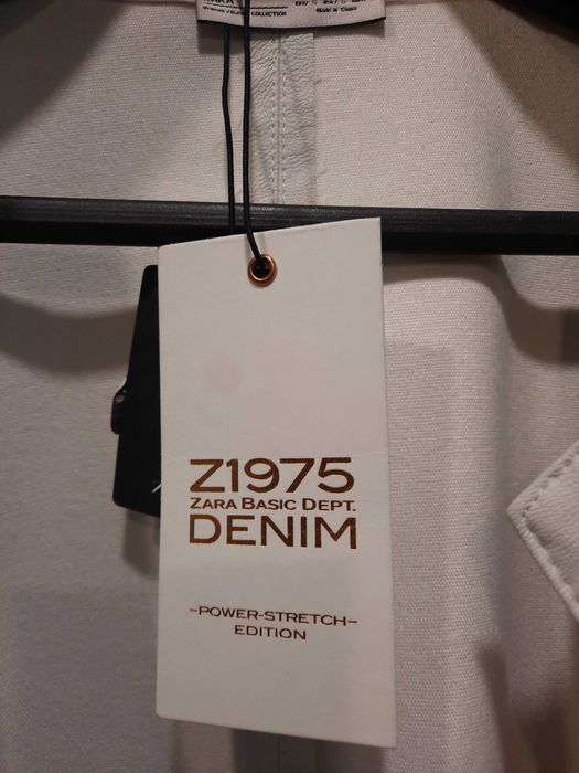 Kurtka Zara Basic Denim skóra eko