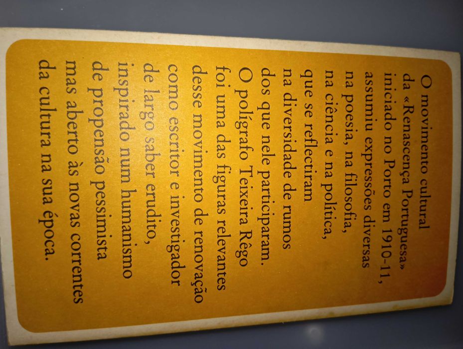 A renascença portuguesa - Teixeira Rêgo. Por Pinharanda Gomes
