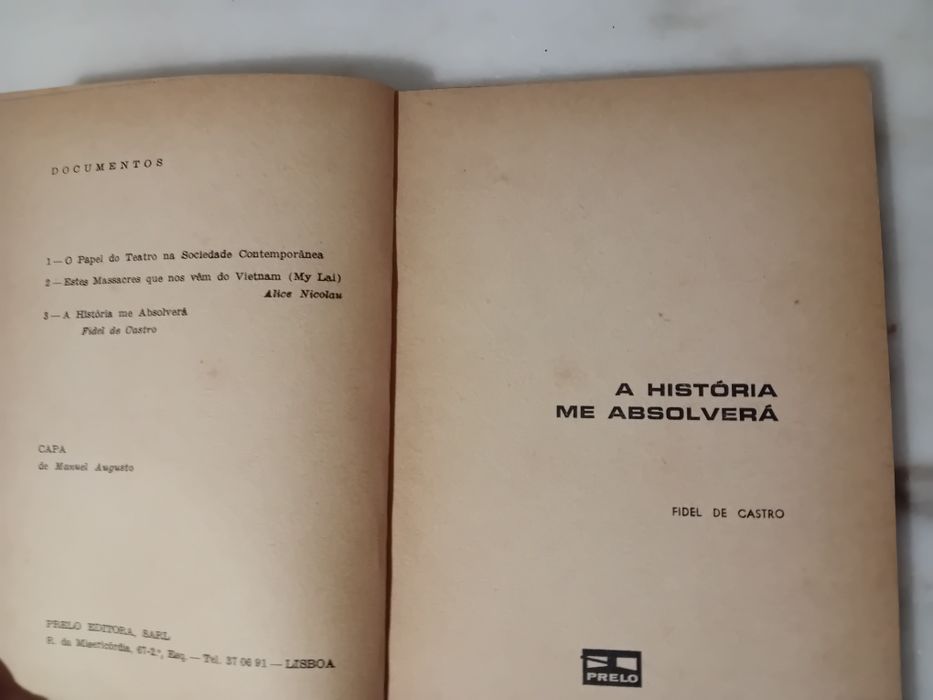 Livro Antigo A História me Absolverá