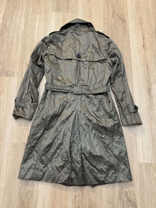 Marella Double Breasted Trench Coat Belt M dwurzędowy płaszcz trencz z paskiem