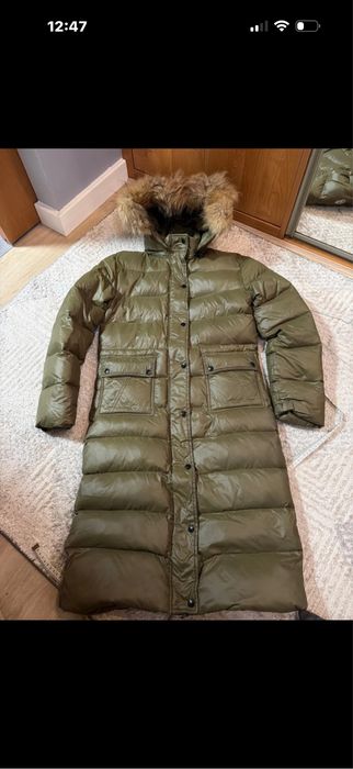 Moncler plaszcz futro kaptur