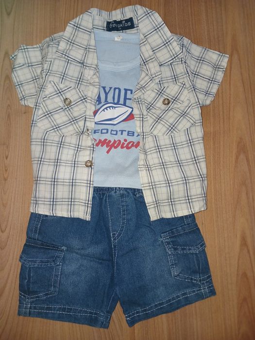 Костюм літній джинси сорочка та майка стан нового